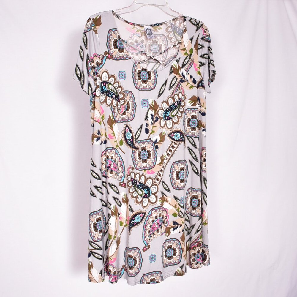 2B Together Women s Paisley Tunic Dress Size Medium